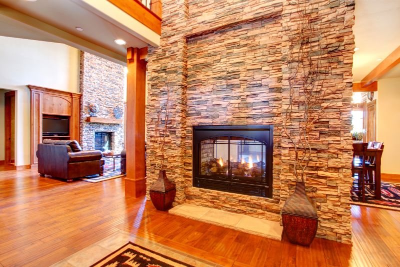 Brick Fireplace Installation detail