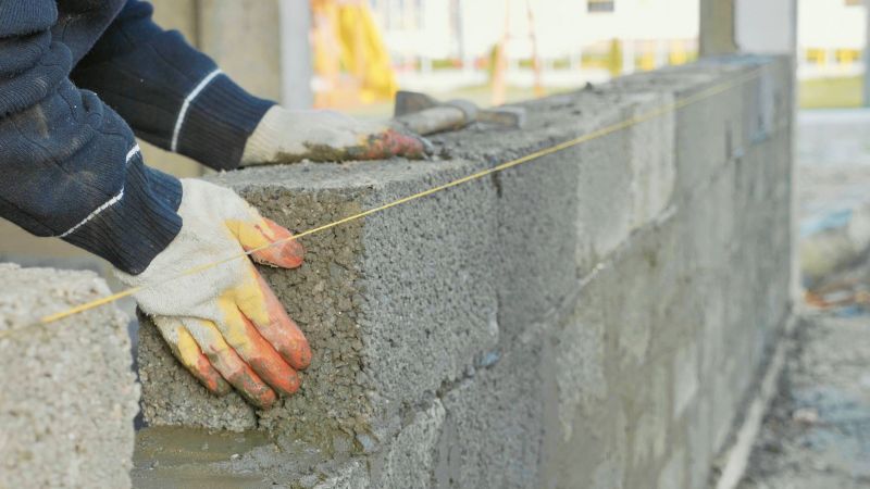 Cinder Blocks Installation detail